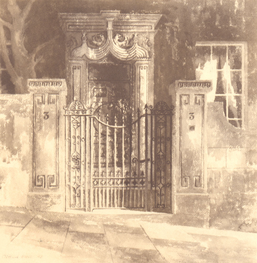 BATH. 3 Bathwick Hill. Somerset. By Clifford Ellis 1949 old vintage print